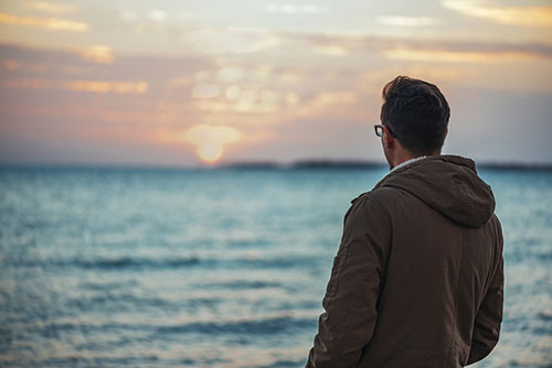 Man at beach