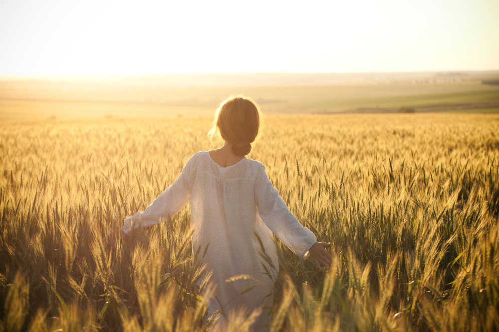 Woman on field